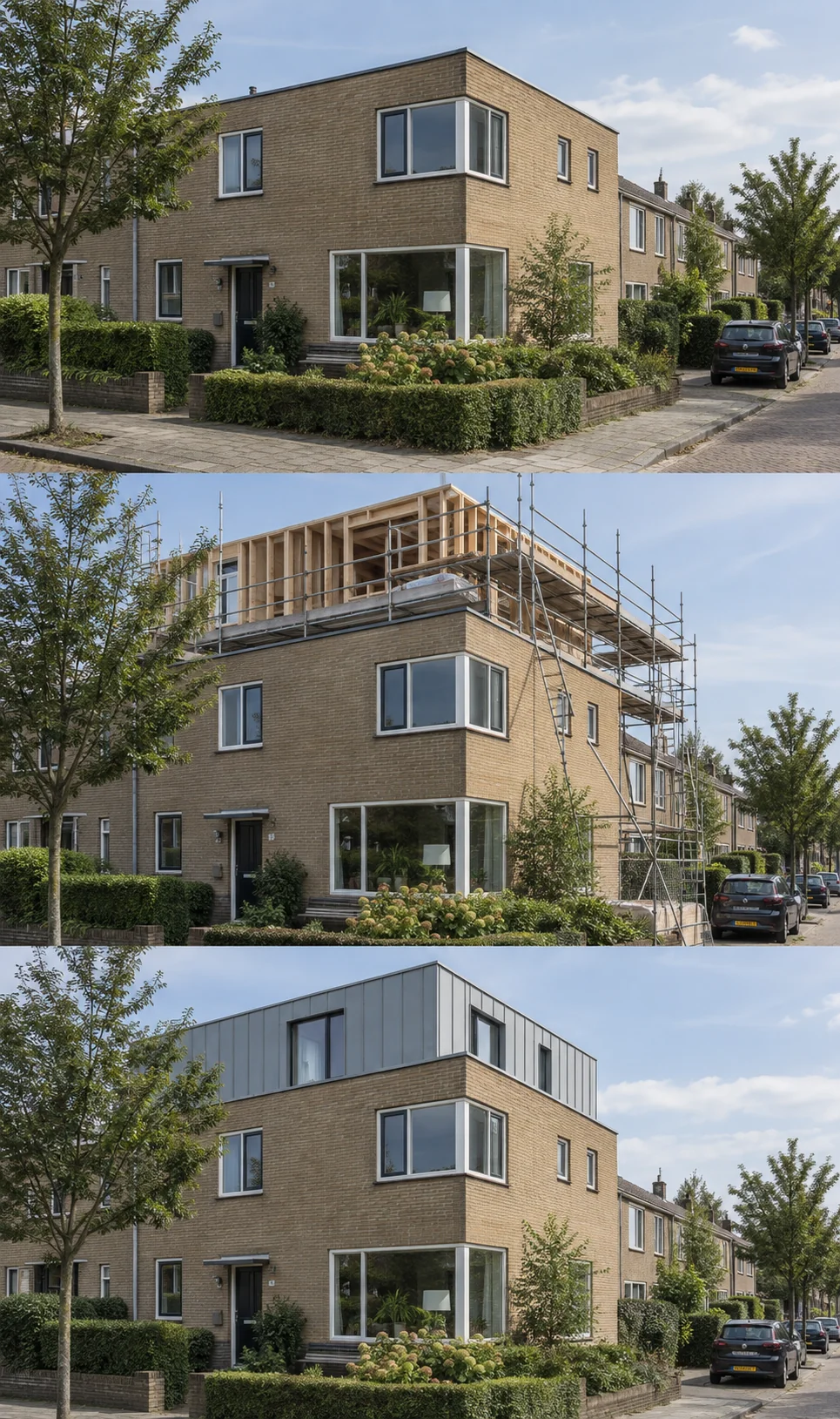 Gegenereerde visualisatie: een lichte dakopbouw met karakter, oplevering